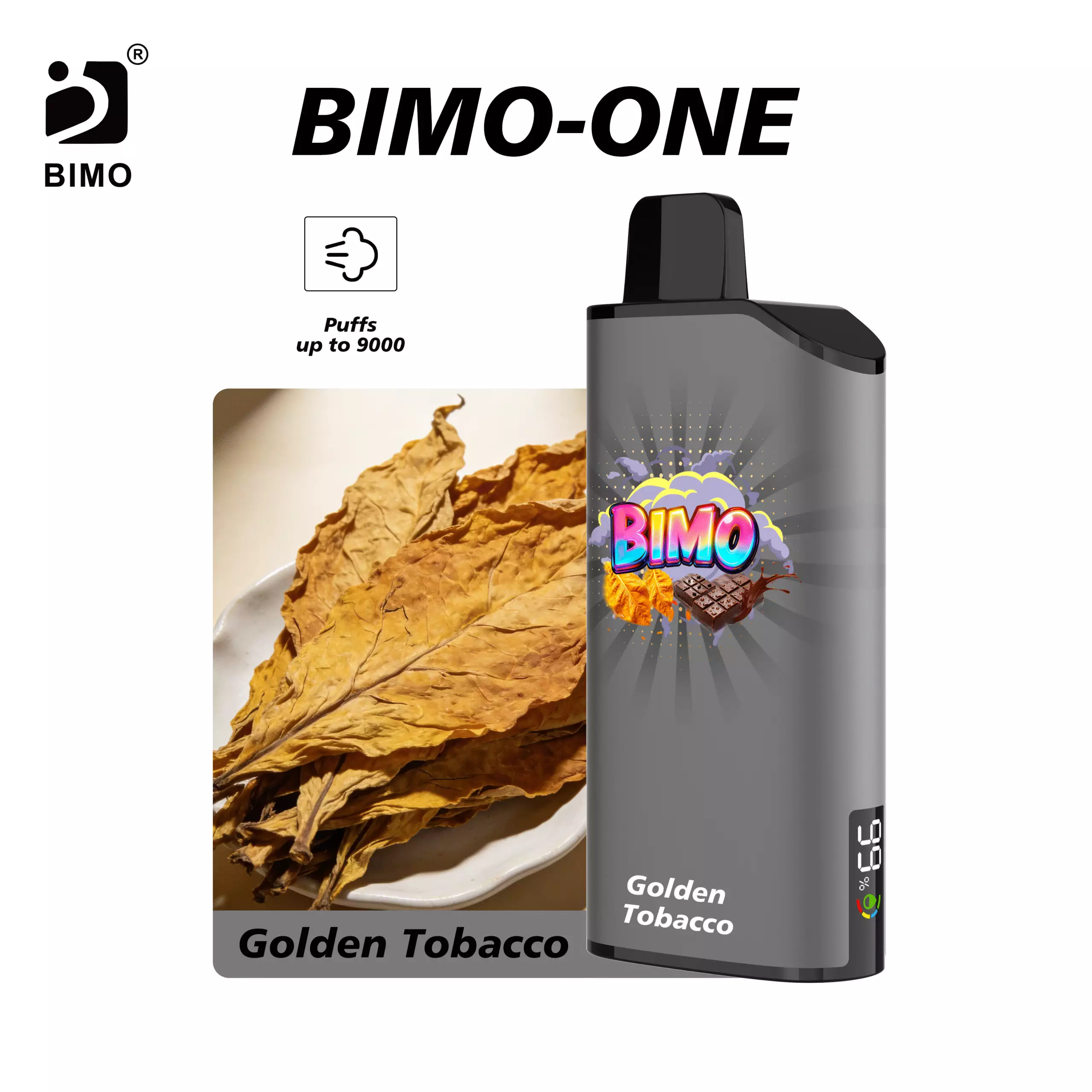 BIMO ONE 9000 Puffs – Golden Tobac Edition